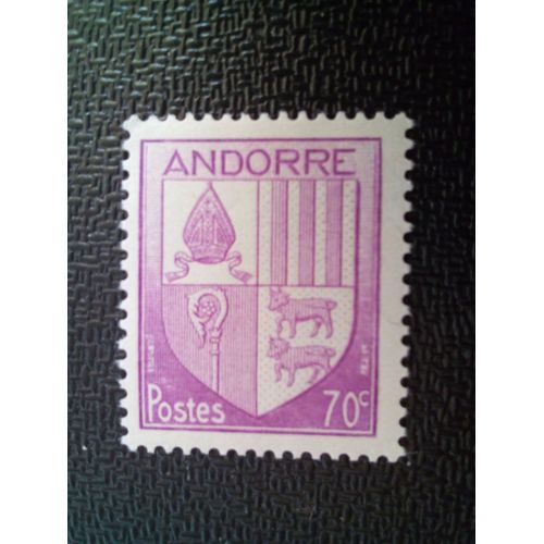 Timbre Andorre Yt 98 Blason 1944 ( 80404 )