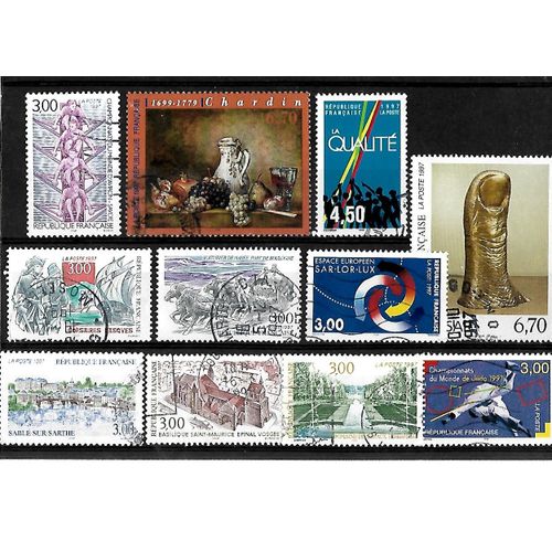 France- 1997 -Lot De 11 Timbres Oblitérés-Très Bon Etat