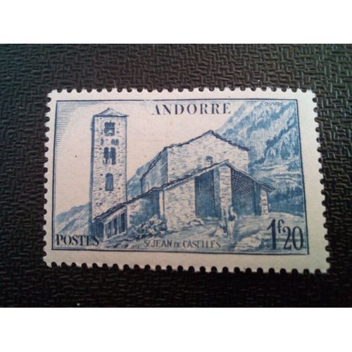 Timbre Andorre Yt 101 Église Sainte-Jeanne De Caselles 1944 ( 80404 )