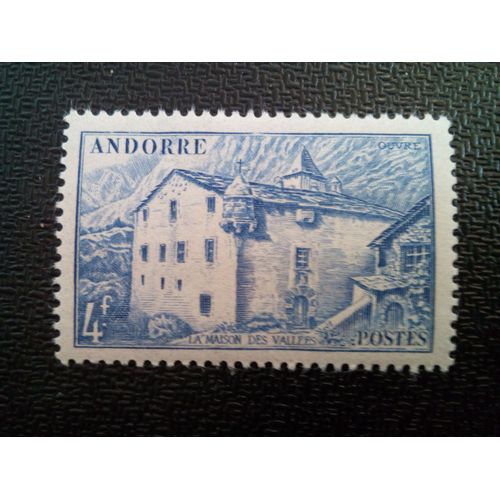 Timbre Andorre Yt 107 Ancien Hôtel De Ville D'andorre-La-Vieille 1944 ( 80404 )