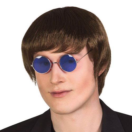 Lunettes Rondes De Hippie Adulte - 7012 - Bleu - Port 0¿