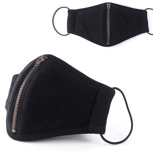 Expédié De Paris - Cagoule Masque Déguisement Protection Bouche Nez Zip Emo Harajuku Coton