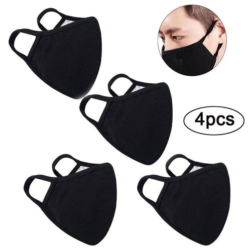 Madkanao Masque 4pc Anti-Poussière Réutilisable Coton Bouche Masques Masque Bouche Pour Homme Et Femme 2020