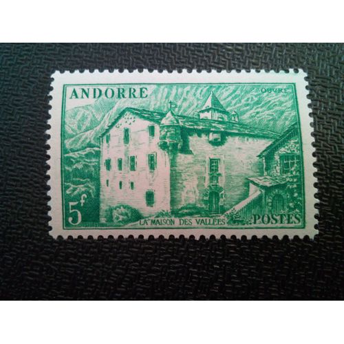 Timbre Andorre Yt 123 Ancien Hôtel De Ville D'andorre-La-Vieille 1949 ( 80404 )