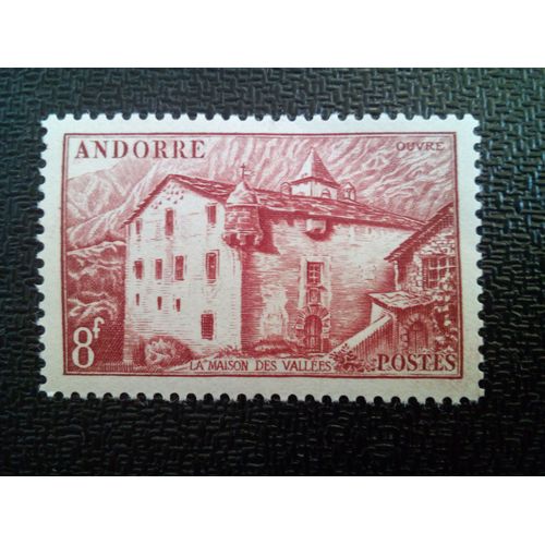 Timbre Andorre Yt 128 Ancien Hôtel De Ville D'andorre-La-Vieille 1949 ( 80404 )