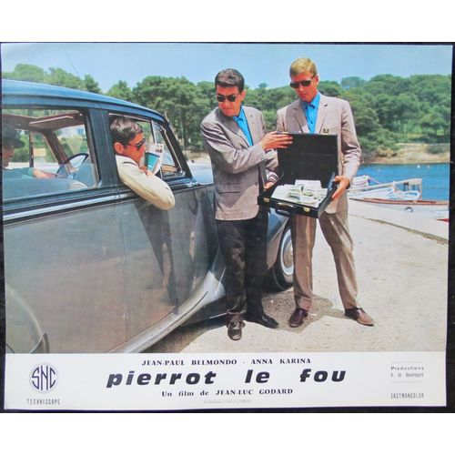 Pierrot Le Fou Film 1965 Jean-Luc Godard Avec Jean-Paul Belmondo, Anna Karina, Dirk Sanders, Samuel Fuller - 1 Photo Originale D'exploitation De Cin?ma 1965 - Petite Affiche 24x30 Cm - Nouvelle Vague