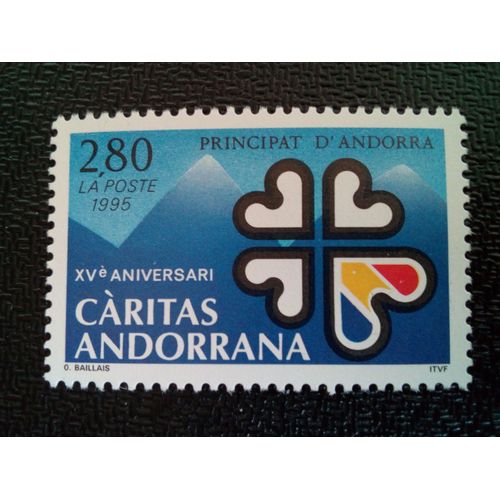 Timbre Andorre Yt 456 Caritas 1995 ( 90404 )