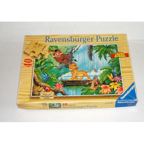 Le Roi Lion Disney Puzzle En Bois 40 Pieces Ravensburger Vintage 1997