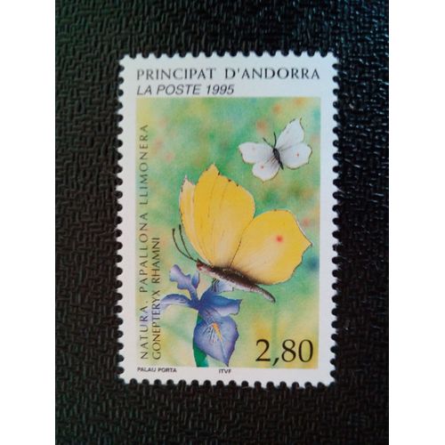 Timbre Andorre Yt 462 Brimstone (Gonepteryx Rhamni) 1995 ( 90404 )
