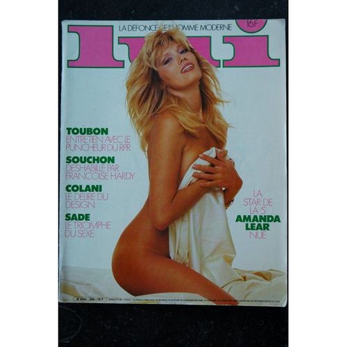 Lui 268 Mai 1986 Cover Amanda Lear Entierement Nue Dahmane Sade Souchon Colani Design Erotisme