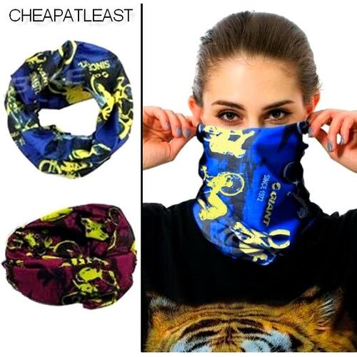 Masque, Tour De Cou -  Vélo - Tube Élastique Bandana Multifonction 50 X 25 - 100% Dacron - Taille Unique Homme Femme Ado - Protection Snowboard, Ski, Moto, Roller, Skate, Vtt, Dh, Ride, Enduro...