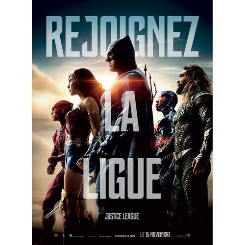 Justice League - Véritable Pré-Affiche De Cinéma Roulée - Format 40x60 Cm - De Zack Snyder Avec Ben Affleck, Henry Cavill, Gal Gadot, Ezra Miller, Amy Adams, Jeremy Irons, Diane Lane - 2017
