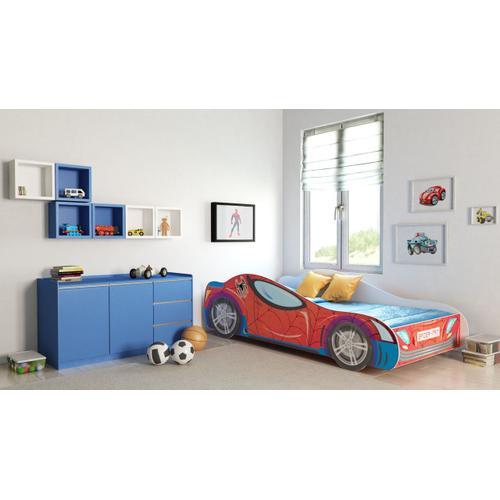 Lit Enfant + Matelas 160x80 - Lit Voiture ""Spidercar""