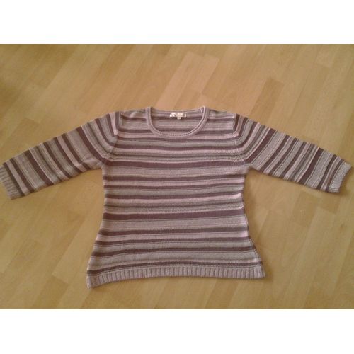 Scottage Pull Raye Coloris Violine T.3 En Bon Etat