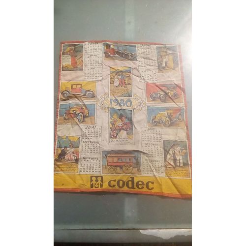 Calendrier-Serviette Codec 1980