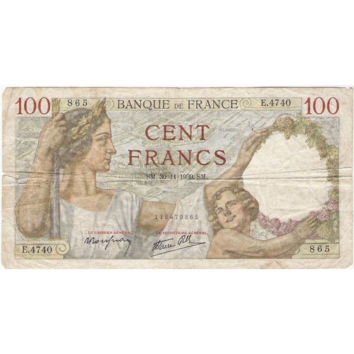 Billet 20 Franc Français 1940 Type Sully