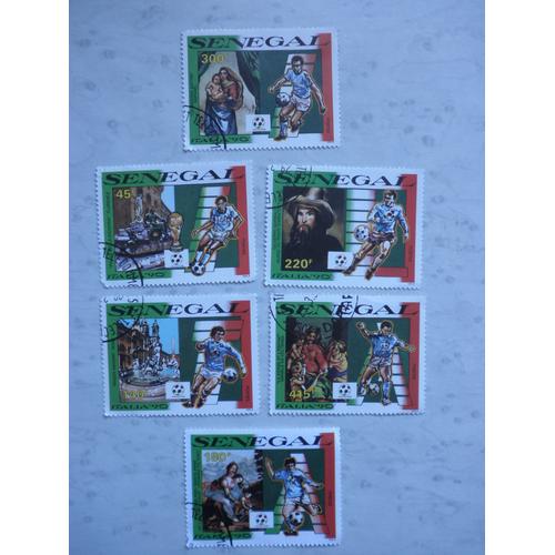 Lot De 24 Timbres Africains"Le Football"
