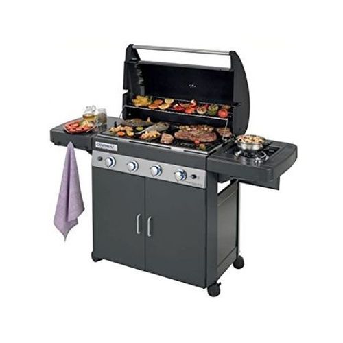 Barbecue à gaz Campingaz 4 Series CLASSIC LS Dark avec four, assiette, culinaire modulaire