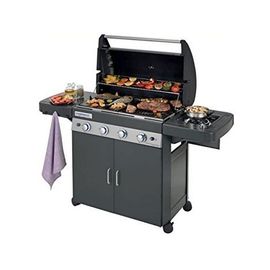 Barbecue à gaz Campingaz 4 Series CLASSIC LS Dark avec four, assiette, culinaire modulaire
