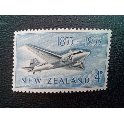 Timbre Nouvelle -Zelande Yt 345 Avion De Ligne Douglas Dc-3 1955 ( 90404 1)