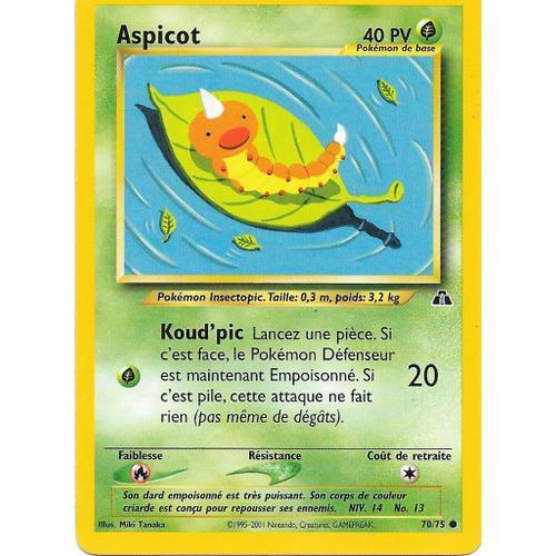 Carte Pokemon Aspicot 70/75 40 Pv