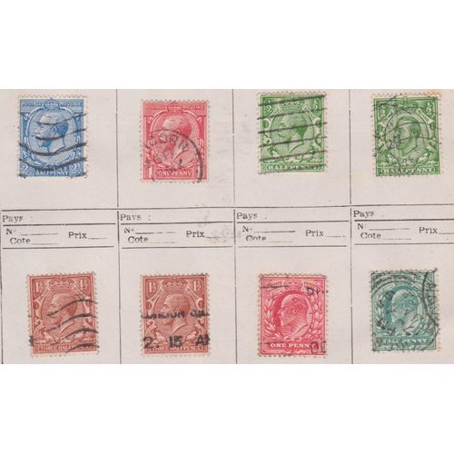 8 Timbres Du Royaume Uni . United Kingdom Stamp