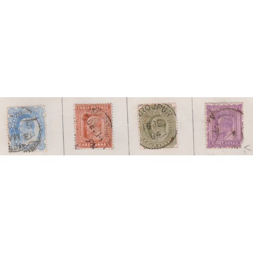 8 Timbres Poste D Inde Annas . India Stamp