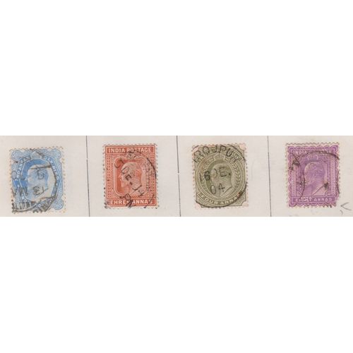 8 Timbres Poste D Inde Annas . India Stamp