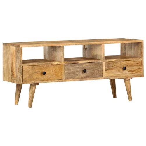 Meuble Tv 110x36x50 Cm Bois Massif De Manguier