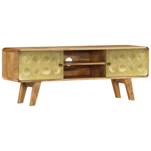 Meuble Tv Bois De Manguier Massif 120 X 30 X 45 Cm