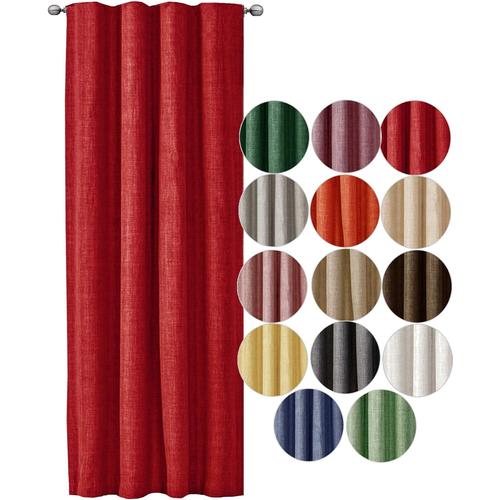 Rideau Occultant - 1x Rideau Avec Ruban Fronceur Pour Fenêtre Salon Chambre Bureau - Rideau Opaque 140 X 245 Cm En Polyester