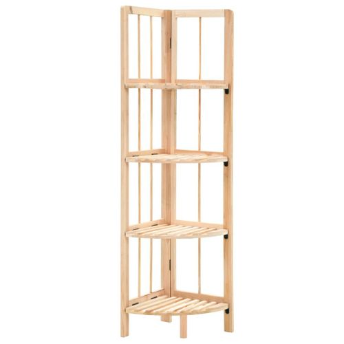Étagère D'angle Bois De Cèdre 27 X 27 X 110 Cm