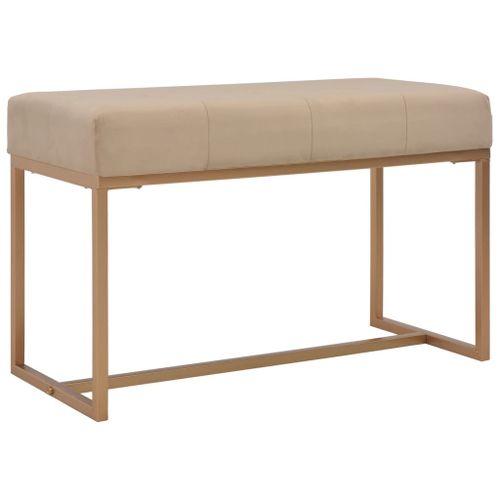 Banc 80 Cm Beige Velours