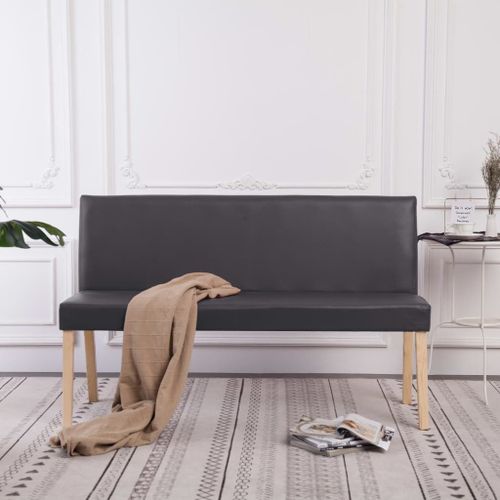 Banc 139,5 Cm Gris Similicuir