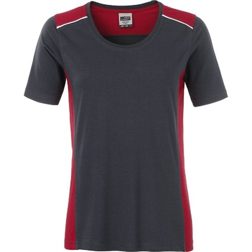 T-Shirt De Travail Manches Courtes - Femme - Jn859 - Gris Carbone