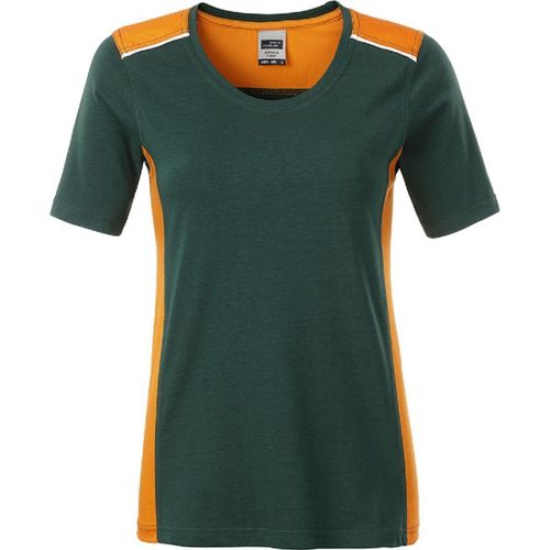 T-Shirt De Travail Manches Courtes - Femme - Jn859 - Vert Fonc?