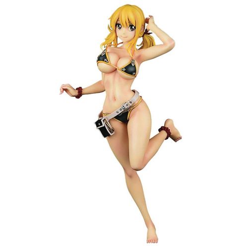 Fairy Tail Statuette Pvc 1/6 Lucy Heartfilia Swimwear Gravure Style Noir Ver. 23 Cm