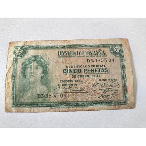 Billet 5 Pesetas 1935