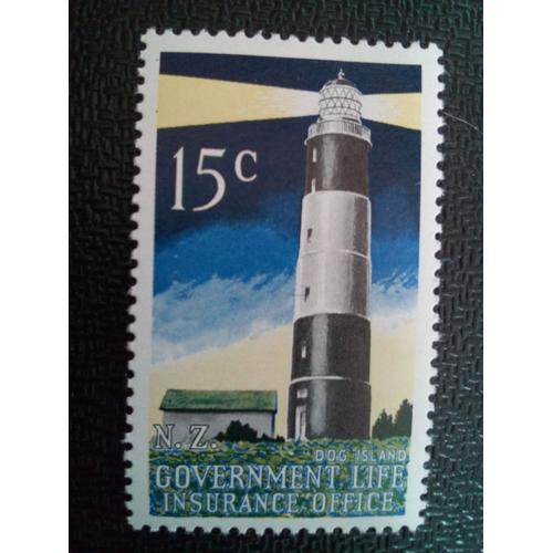 Timbre Nouvelle -Zelande Yt S 135 Phare De Dog Island 1969 ( 90404 1)