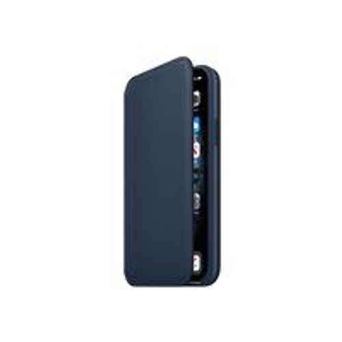 Apple Folio - Étui À Rabat Pour Téléphone Portable - Cuir - Bleu Profond - Pour Iphone 11 Pro