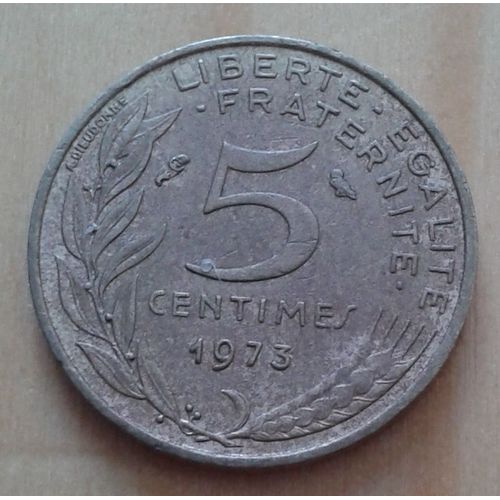 Pièce 5 Centimes De Franc 1973 Marianne Cupro-Aluminium