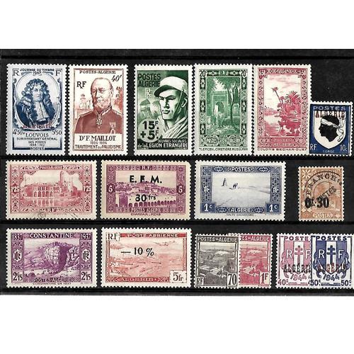 Algérie-Département Français- Lot De 16 Timbres Neufs**-Gomme Intacte- 1 Er Choix