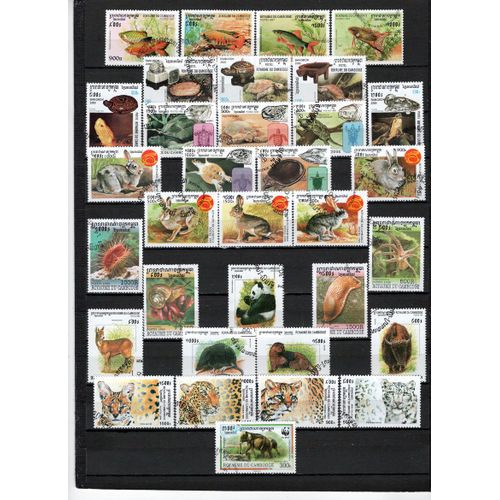 64 Timbres Cambodge Obliteres De 1996 À 2000