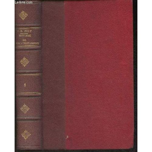 Histoire De L Ancien Testament Tome I (Seul)