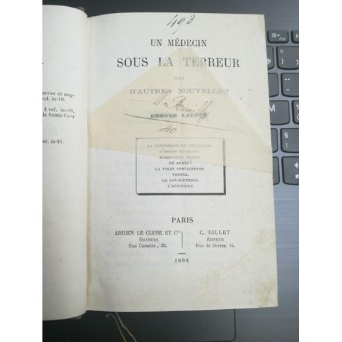 Un Médecin Sous La Terreur Édition 1864