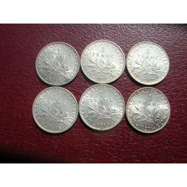 1 Franc Argent Lot:1915.1916.17.18.19.20. En Supaspl