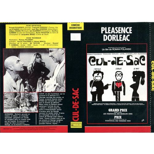 Jaquette Pour V H S - " Cul-De-Sac " : Donald Pleasence / Françoise Dorléac - " Vampire... Vous Avez Dit Vampire ? " : Chris Sarandon / William Ragsdale