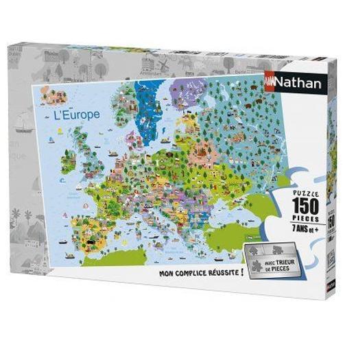 Puzzle 150 Pieces La Carte De L Europe - Puzzle Enfant Nathan Collection Geographie