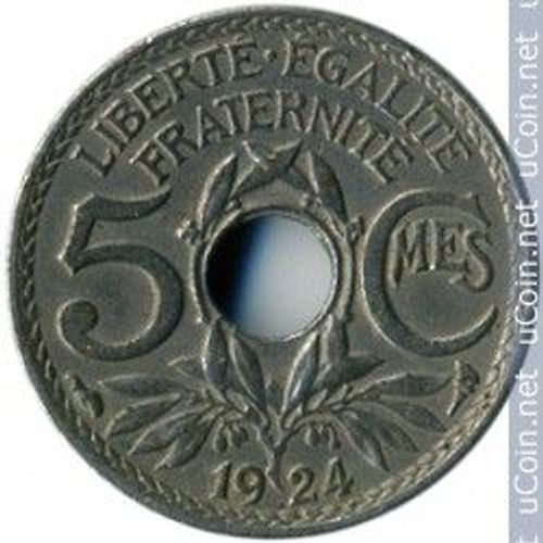 France = Pièce De 5 Centimes, Lindauer,  De 1924.