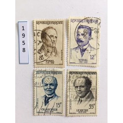 Série Complète De 4 Timbres Oblitérés
